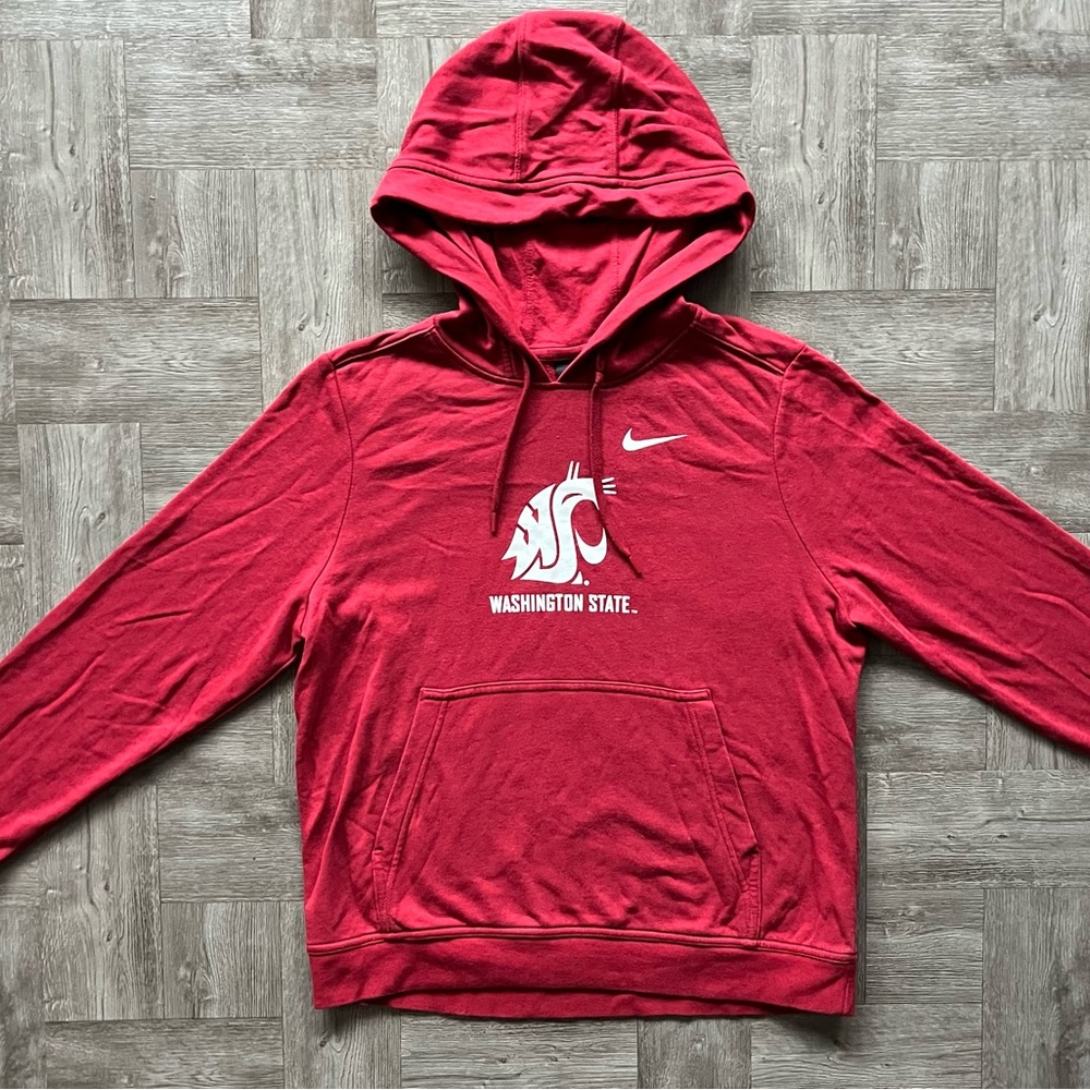 NIKE WSU Washington State University Cougars Hoodie Women's Medium Red Wazzu M